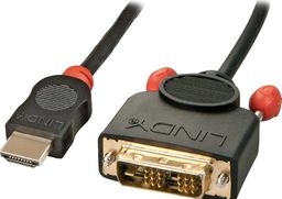 Kabel Lindy HDMI - DVI-D 0.5m czarny