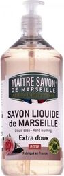  Maître Savon De Marseille Mydło marsylskie w płynie Róża Extra Doux 1L