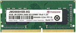 Pamięć do laptopa Transcend JetRam, SODIMM, DDR4, 8 GB, 2400 MHz, CL19 (JM2666HSB-8G)