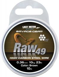  Savage Gear Raw49 0.45mm 16kg 35lb Uncoated Brown 10m (54893)
