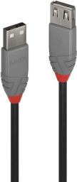 Kabel USB Lindy USB-A - USB-A 3 m Czarny (36704)
