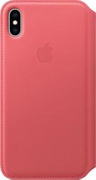  Apple Skórzane etui folio iPhone XS Max - zgaszony róż-MRX62ZM/A