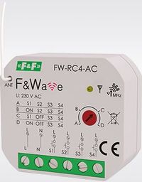  F&F Radiowy czterokanałowy nadajnik zdalnego sterowania 230V AC FW-RC4-AC