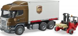  Bruder Scania R kontener UPS z wózkiem widłowym i paletami 2szt  (03581)