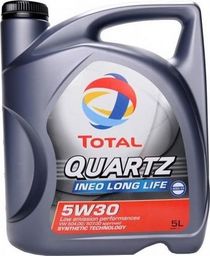 Olej silnikowy Total OLEJ TOTAL QUARTZ 5W30 5L INEO LONGLIFE / LOW SAPS / 229.51 / 504.00 507.00 / LL04 / C30 / POMPOWTR. / DPF