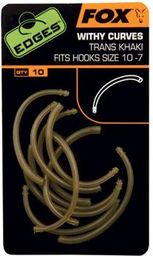  Fox Edges Withy Curve Adaptor Hook roz. 10-7 - Trans Khaki x 10 (CAC561)