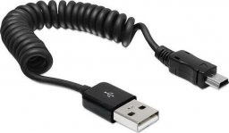 Kabel USB Delock USB-A - miniUSB 0.6 m Czarny (83164)