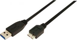Kabel USB LogiLink USB-A - micro-B 1 m Czarny (CU0026)