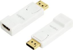 Adapter AV LogiLink DisplayPort - HDMI biały (CV0057)