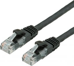 Value VALUE - Patch- Cable - RJ- 45 (M) to RJ- 45 (M) - 15 m - UTP - CAT 6a - shaped, without Haken - black, RAL 9011 (21.99.1468)