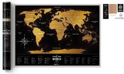 MAPA ZDRAPKA ŚWIAT TRAVEL MAP BLACK WORLD