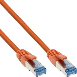  InLine Patch Cable - S / FTP (PiMf) - Cat.6A - 500MHz - Halogen Free - Copper - Orange - 15m (76815O)