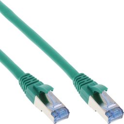  InLine Patch Cable - S / FTP (PiMf) - Cat.6A - 500MHz - Halogen Free - Copper - Green - 15m (76815G)