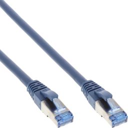  InLine Patch Cable - S / FTP (PiMf) - Cat.6A - 500MHz - Halogen Free - Copper - Blue - 15m (76815B)