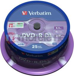  Verbatim DVD+R DL 8.5 GB 8x 25 sztuk (V43757)