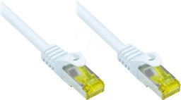 Good Connections RJ45 Patch Cable with Cat.7 Raw Cable and Snap-in Protection (RNS®), S / FTP, PiMF, Halogen Free, 600MHz, OFC, White, 50m, ® (8070R-500W)