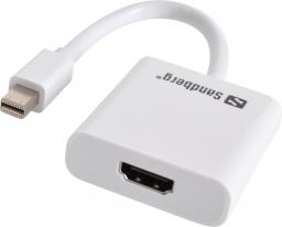 Kabel Sandberg DisplayPort Mini - HDMI 0.1m biały (50829)