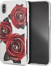  Guess Guess GUHCI65ROSTR iPhone Xs Max transparent hard case Flower Desire red roses