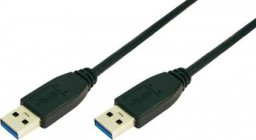Kabel USB LogiLink USB-A - USB-A 1 m Czarny (CU0038)