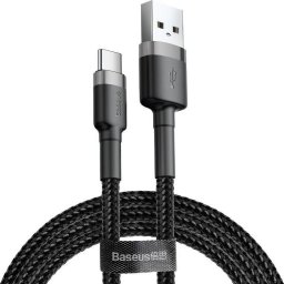 Kabel USB Baseus USB-A - USB-C 2 m Czarno-szary (CATKLF-CG1)