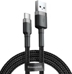 Kabel USB Baseus USB-A - USB-C 0.5 m Czarno-szary (CATKLF-AG1)