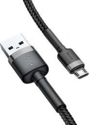Kabel USB Baseus USB-A - microUSB 0.5 m Czarno-szary (CAMKLF-AG1)