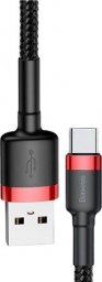 Kabel USB Baseus USB-A - microUSB 1 m Czarno-czerwony (CAMKLF-B91)