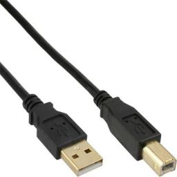 Kabel USB InLine USB-A - USB-B 10 m Czarny (34550S)