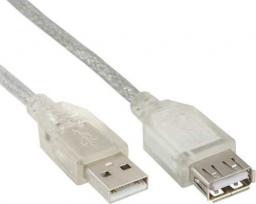 Kabel USB InLine USB-A - USB-A 3 m Biały (34605)
