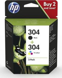 Tusz HP 304 Combo Pack 2 Pack Black,Tri-Color