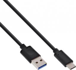 Kabel USB InLine USB-A - USB-C 0.3 m Czarny (35717)