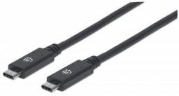 Kabel USB Manhattan USB-C - USB-C 1 m Czarny (355223)