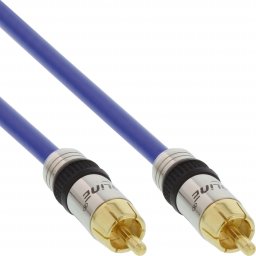 Kabel InLine RCA (Cinch) - RCA (Cinch) 0.5m niebieski (89450P)