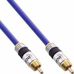 Kabel InLine RCA (Cinch) - RCA (Cinch) 0.5m niebieski (89850P)