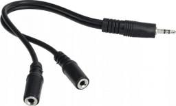 Kabel InLine Jack 3.5mm - Jack 3.5mm x2 0.2m czarny (99300)