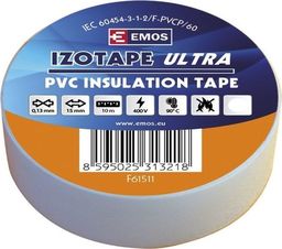 Emos PVC taśma izolacyjna IZOTAPE ULTRA 15/10 biała