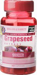  Holland & Barrett Podwójna siła ekstrakt z pestek winogron 100 mg 50 kapsułek (HB18977)