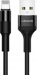 Kabel USB Usams USB-A - Lightning 1.2 m Czarny (SJ220IP01)