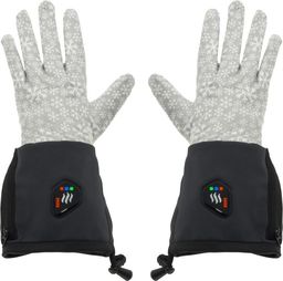  Glovii Ogrzewane termoaktywne rękawiczki uniwersalne, L-XL jasnoszare