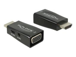 Adapter AV Delock HDMI - D-Sub (VGA) + Jack 3.5mm brązowy (65901)