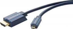 Kabel Clicktronic HDMI Micro - HDMI 5m niebieski (70330)