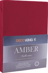 Decoking Prześcieradło Amber jersey z gumką purpurowy 100-120x200+30 cm