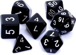 Rebel Komplet kości RPG matowe czarne (106192)