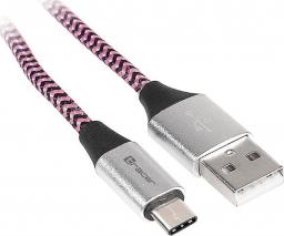 Kabel USB Tracer USB 2.0 TYPE-C A Male - C Male 1,0m czarno-fioletowy