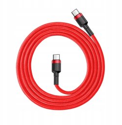 Kabel USB Baseus USB-C - USB-C 1 m Czerwony (CATKLF-G09)