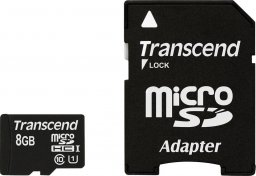 Karta Transcend Premium MicroSDHC 8 GB Class 10 UHS-I/U1  (TS8GUSDU1)