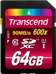 Karta Transcend 600x SDXC 64 GB Class 10 UHS-I/U1  (TS64GSDXC10U1)