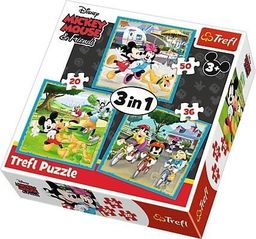  Trefl Puzzle 3w1 Myszka Miki z przyjaciółmi