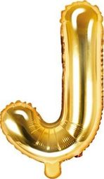 Party Deco Balon foliowy Litera "J", 35cm, złoty uniwersalny
