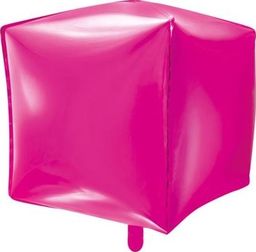 Party Deco Balon foliowy Sześcian, ciemny różowy, 35x35x35cm uniwersalny